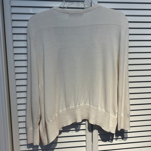 Ann Taylor loft shrug off white XL 3/4 sleeves - Picture 2 of 4